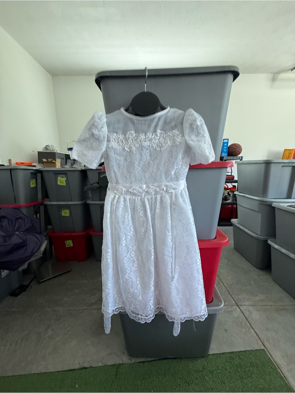 White Lace Flower Girl Dress for Kids 91